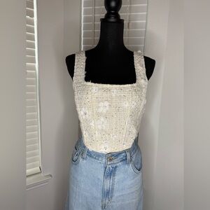 Altar'd State Cream Textured Top